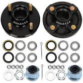 Saree 2000lb 4-lug hub kit mounted on straight spindle for trailer