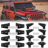 Saree 4-door hinge outside view for Jeep Wrangler JK with rugged aluminum build