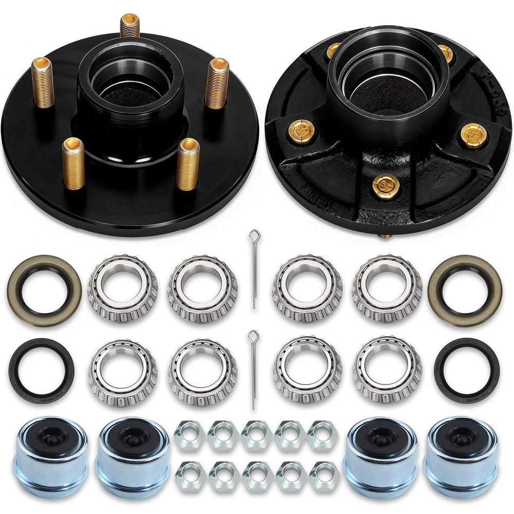 Saree trailer hub kit in 5‑bolt 4.5 inch setup for secure mounting