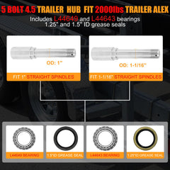 Saree black-coated hub exterior resists corrosion on marine trailers