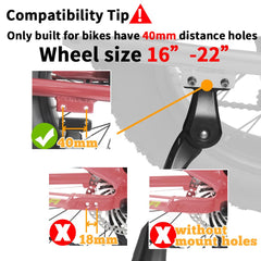 Sataway kickstand anti-slip base keeps bike steady on uneven surfaces.