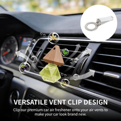 Saussavita elegant rope-hanging diffuser shown on rearview mirror.