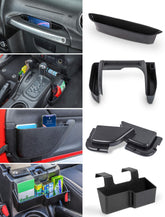 Savadicar center console 4pc organizer adds front storage to Wrangler.