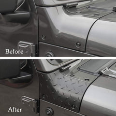 Durable ABS material with diamond plate texture enhances off-road style.