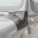 Savadicar cowl body armor for Jeep Wrangler JL with textured black finish provides rugged protection.