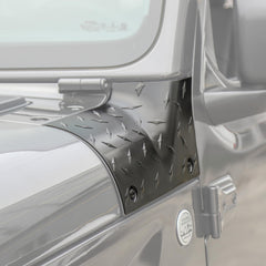 Savadicar cowl body armor for Jeep Wrangler JL with textured black finish provides rugged protection.