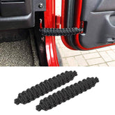 Savadicar door limiting strap installed on Jeep Wrangler for controlled door opening