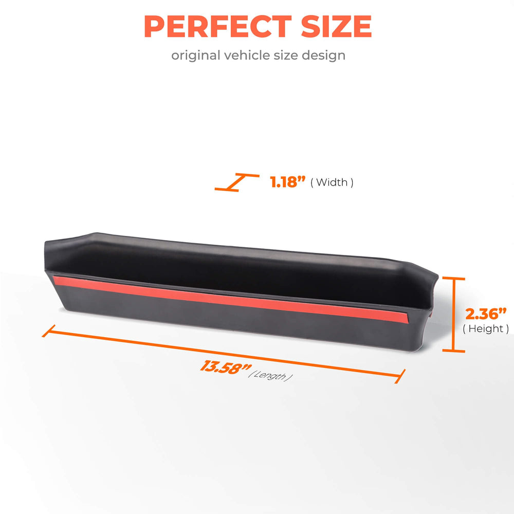 Savadicar double-sided tape secures tray behind grab handle