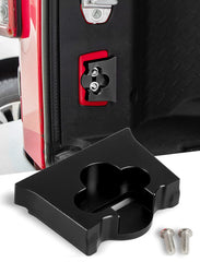 Savadicar TL01 tailgate limiter installed on Jeep Wrangler tailgate for a precise fit.