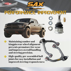 SAX 4X4speechless lifted application geometry improves camber and caster in lifted rigs.