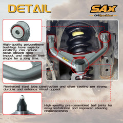 SAX 4X4speechless polyurethane bushings reduce vibration and enhance steering responsiveness.