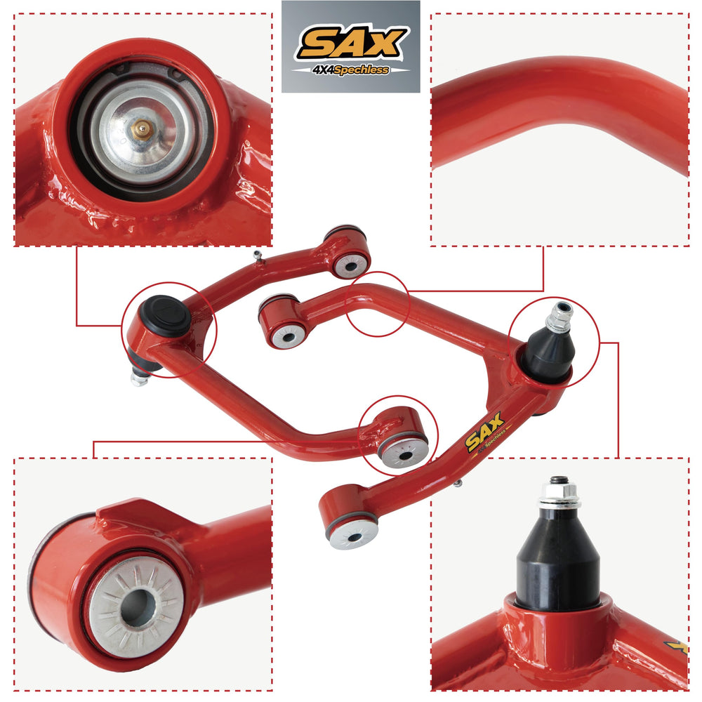 SAX 4X4speechless vehicle fitment chart shows compatible GM models for lifted setups.