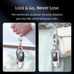 Saxsion Benz key fob cover shield-ring enables premium keychain integration.