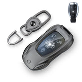 Saxsion Mercedes key case shell front view offering durable protection against drops and scratches.