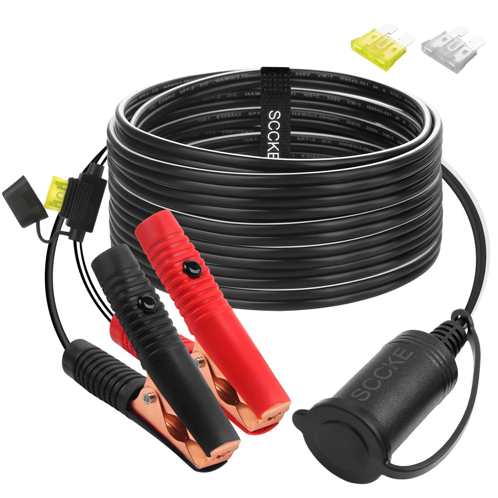 SCCKE cigarette lighter extension clamp ready for quick car power setup