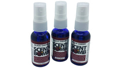 Scent Bomb Black Cherry bottle spray for cars delivers long lasting freshness.