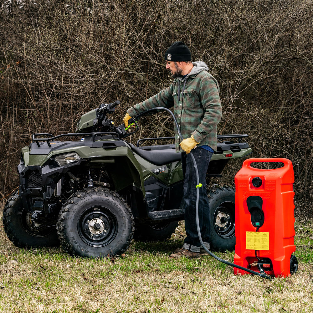 Scepter Flo 'N Go self-venting cap reduces pressure buildup.