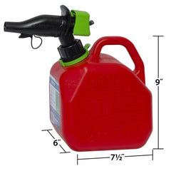 Close-up of the bonus spout extender and storage ring for easy refills.