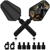 Scerymo Adventure Mirrors foldable design for compact storage on bikes.
