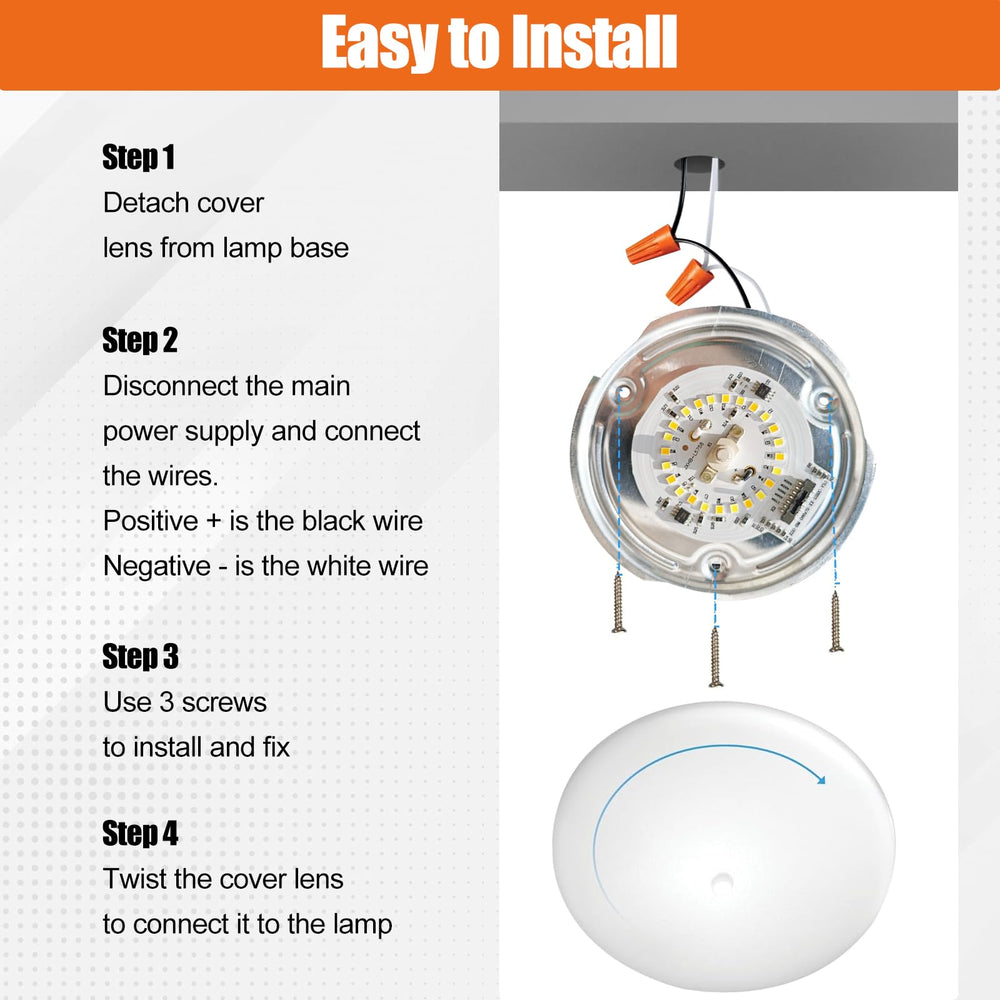 Scheinenda surface-mount LED puck light with durable metal body.