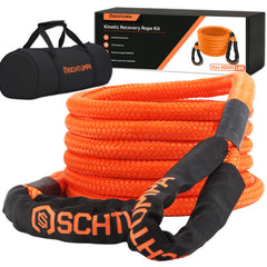 SCHTUMPA kinetic recovery rope, 1in-30ft, ready for heavy-duty off-road towing.