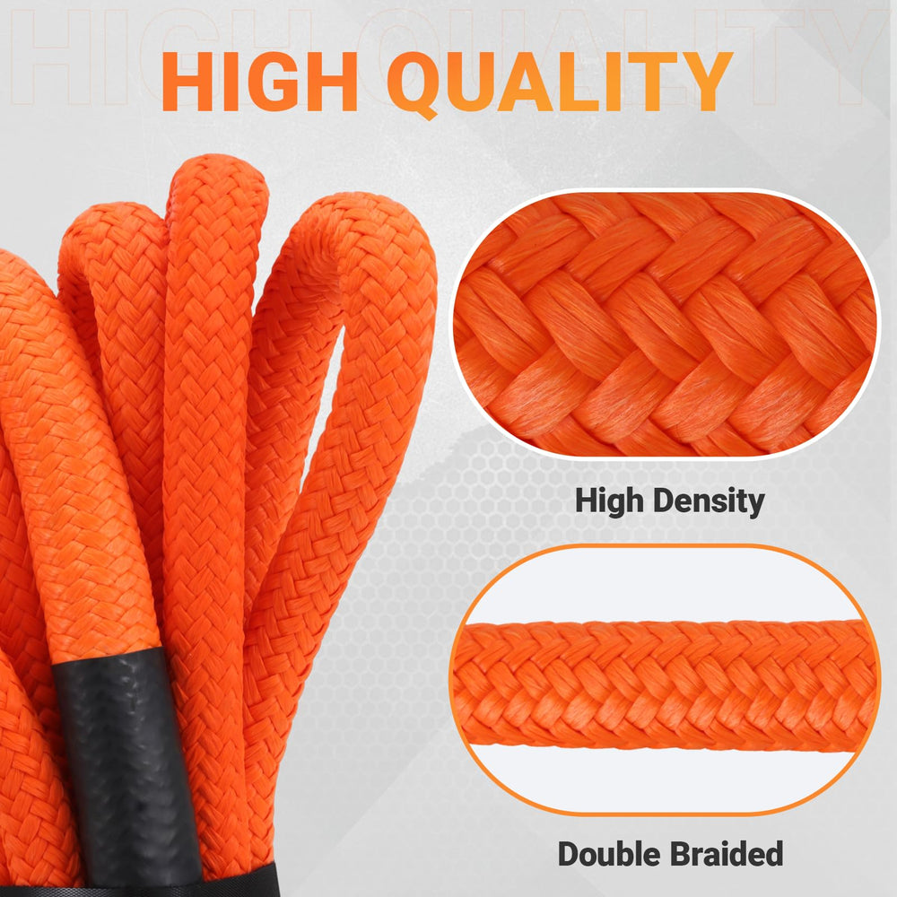 Protective outer shell guards SCHTUMPA rope from mud and dust.