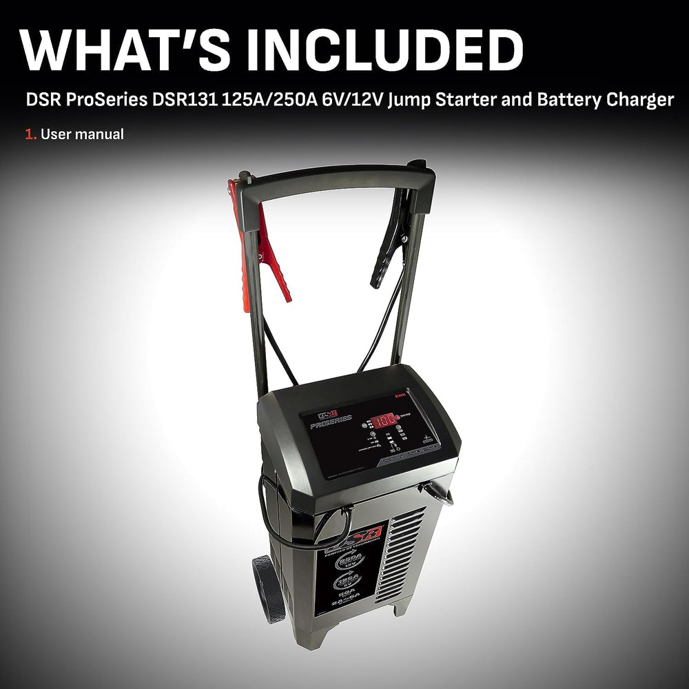 DSR131 50-amp boost mode for fast revival of discharged batteries.