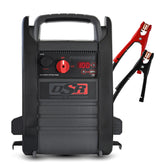 Schumacher DSR165 digital display shows battery status for quick on-site decisions.