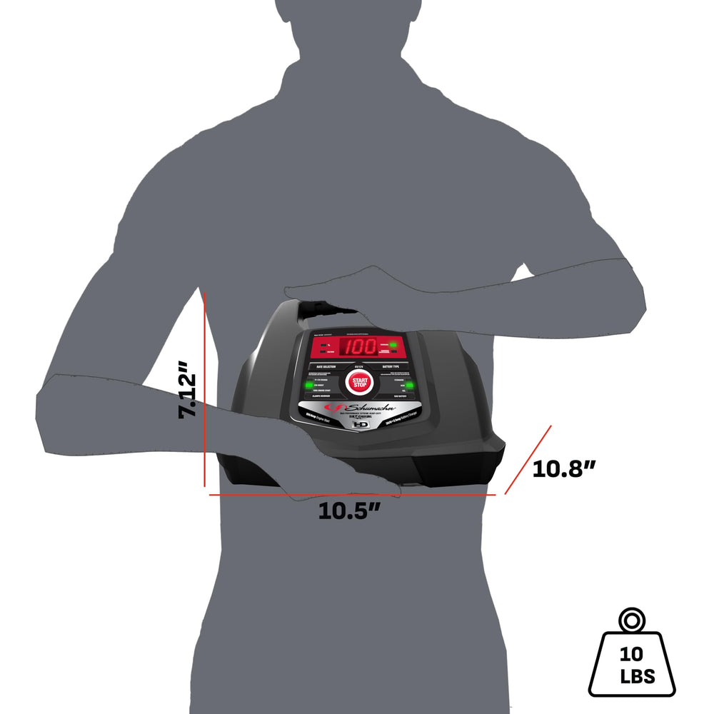 Schumacher Electric SC1281 compatible with 6V/12V, AGM, gel, and deep-cycle batteries.