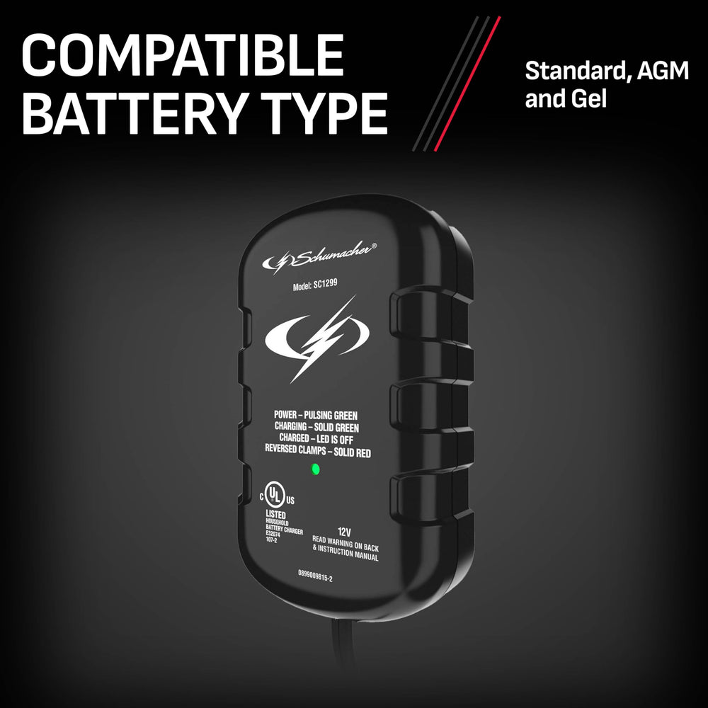SC1299 reverse polarity protection keeps battery safe during use.