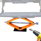 Schumaho RV step stabilizer securely installed on an entry step for steady access.