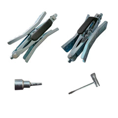 Schumaho wheel chock kit includes hex socket and crank handle for easy use