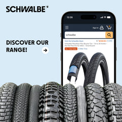 Schwalbe Clik Valve in-use on bicycle tire during ride