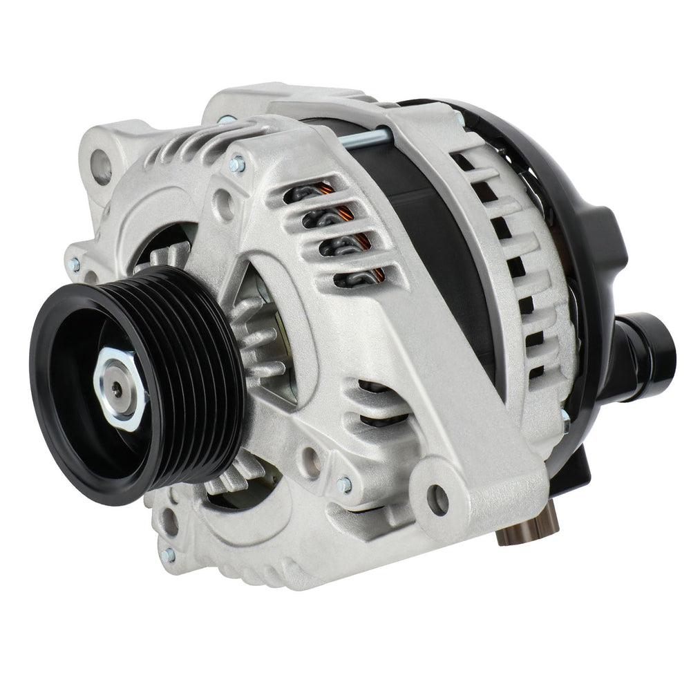 SCITOO 130A alternator front view, compact design for easy installation.