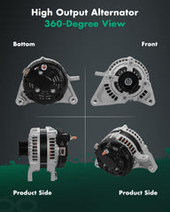 SCITOO alternator back view showing mounting points and compact design