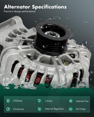 SCITOO Fiesta alternator side view shows CW rotation and slim profile