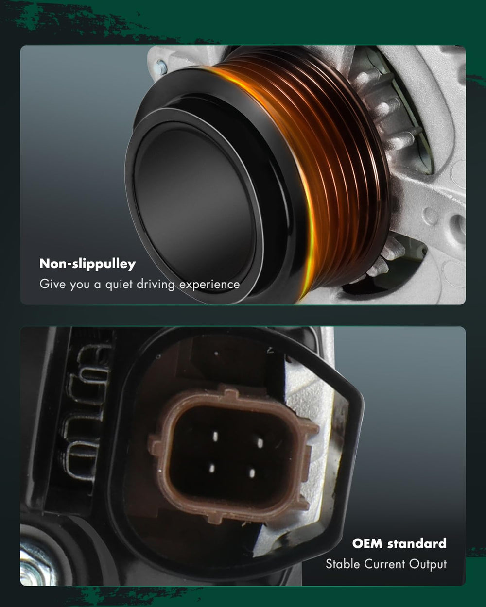 SCITOO front-view alternator showcasing build quality and mounting compatibility.