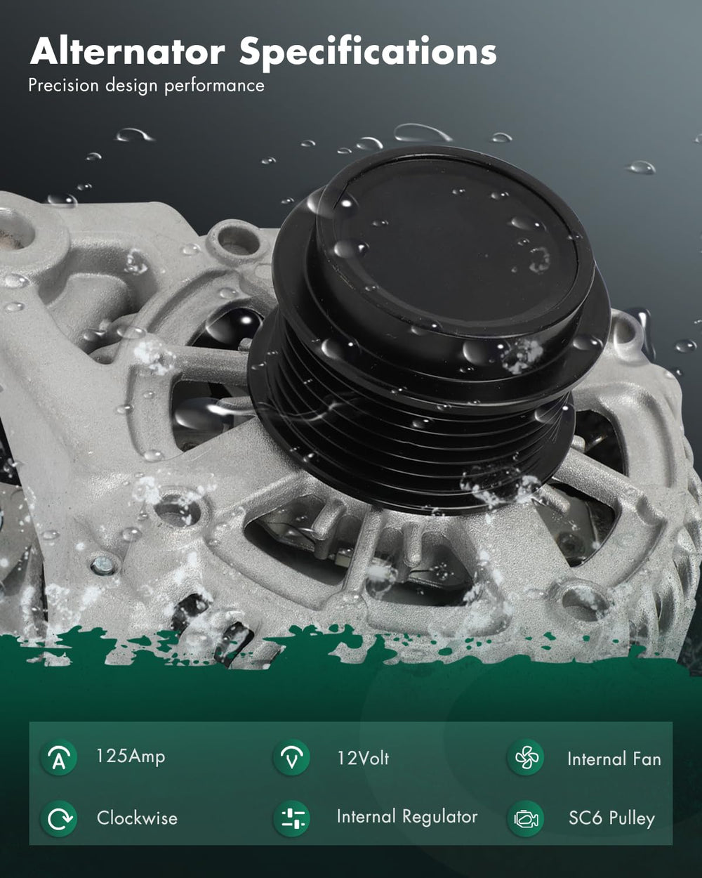 SCITOO alternator Rav4 2013-2018 side view shows compact, space-saving design