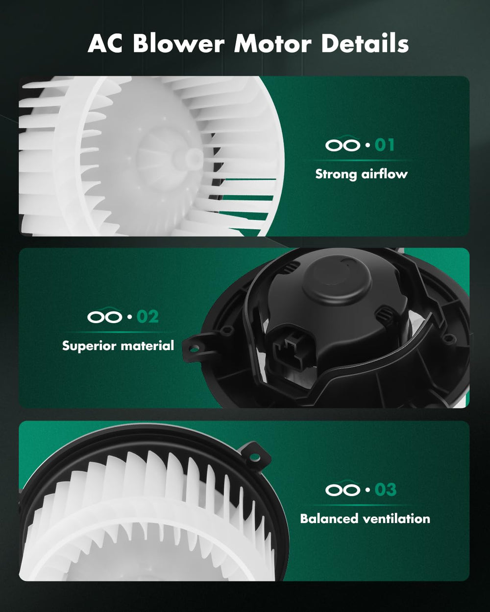 SCITOO blower motor 12V connector ensures reliable power and steady fan performance.