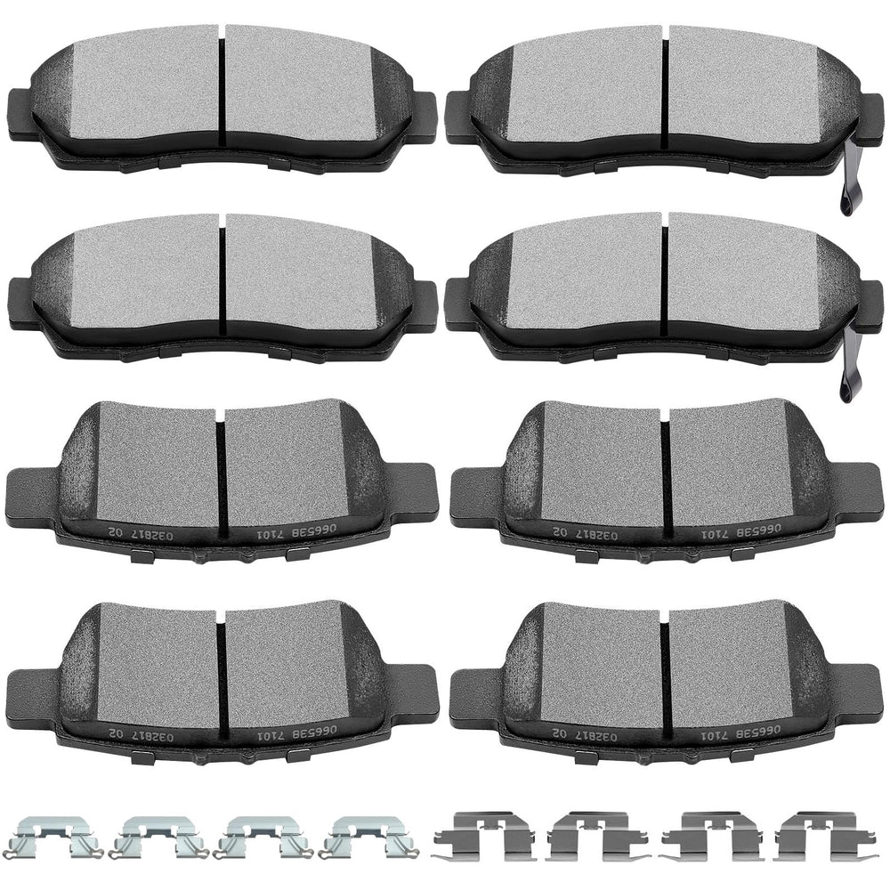 SCITOO ceramic brake pad kit for Honda Odyssey 2005–2010 provides a complete front and rear braking solution