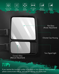 SCITOO chrome cap close-up showing durable finish for towing mirrors