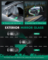 SCITOO 8K0949102E-AUT mirror glass with convex design and chrome finish