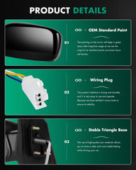 SCITOO Corolla mirror without heat or signal lights keeps setup simple and affordable.