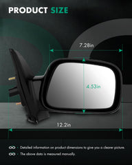 SCITOO Corolla passenger side mirror unfolds smoothly for quick positioning.