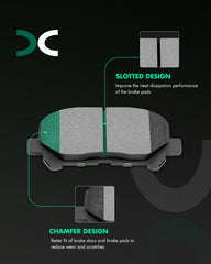 SCITOO D1281 rear brake pads for Acura ZDX fit reduce noise potential