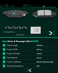 SCITOO D1707 rear ceramic brake pads on Suburban with reliable stopping feel