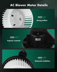 SCITOO Dodge Ram 1500 blower motor front view supports reliable defrost and cooling.