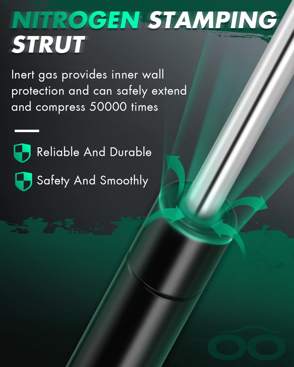 SCITOO packaging shows two high quality lift shocks