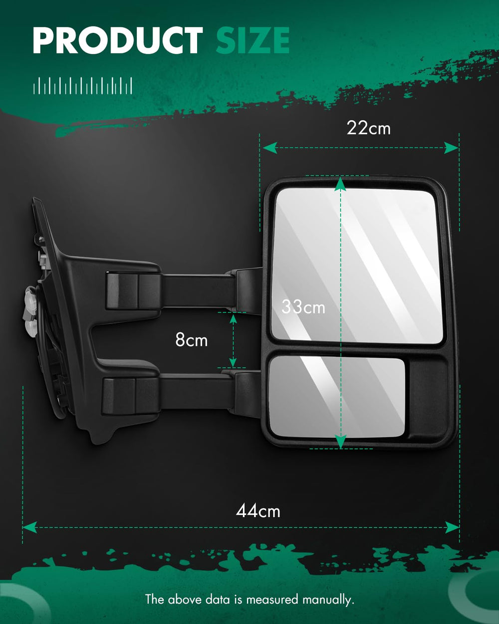SCITOO LED smoke signal lights on towing mirrors for clear signaling
