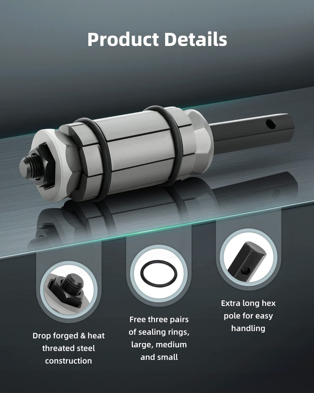 SCITOO large expander expands up to 3-1/2 inches for robust tail pipes